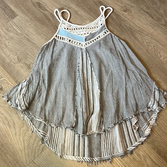 Free People Work Wearin’ It Rope Detail Cotton Blend Tank (S) - Picture 1 of 5